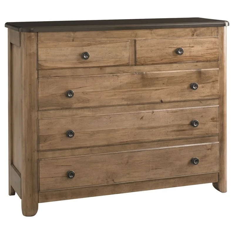 Bassett Bench Made Maple 20150228 Bureau with Five Drawers Wayside